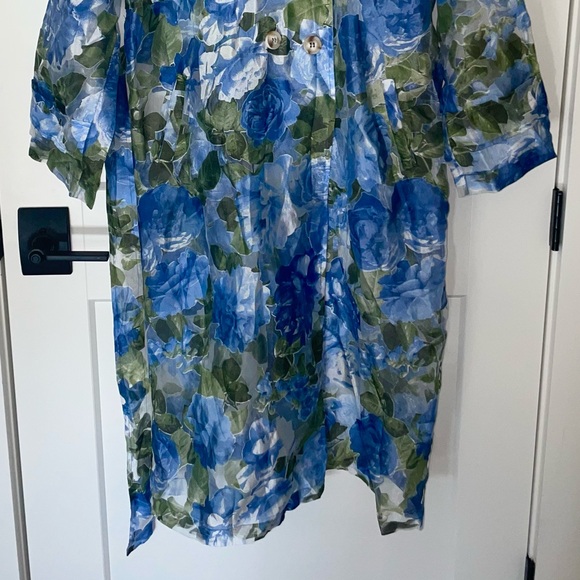 Floral Trench Coat, Anthropologie - If By Sea, Size Large - Picture 10 of 15